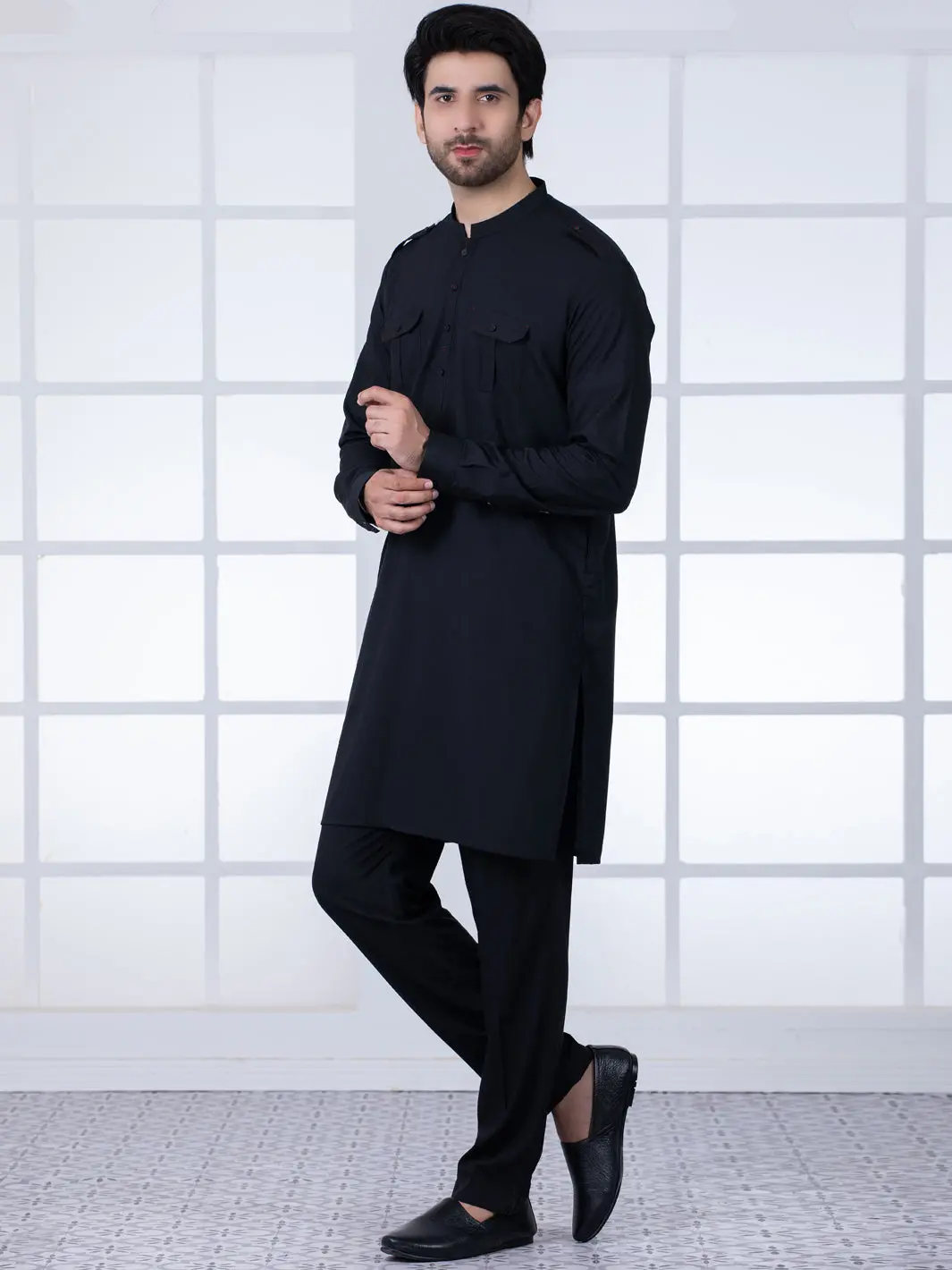Black Kurta Trouser - Al-Kt-2811 1