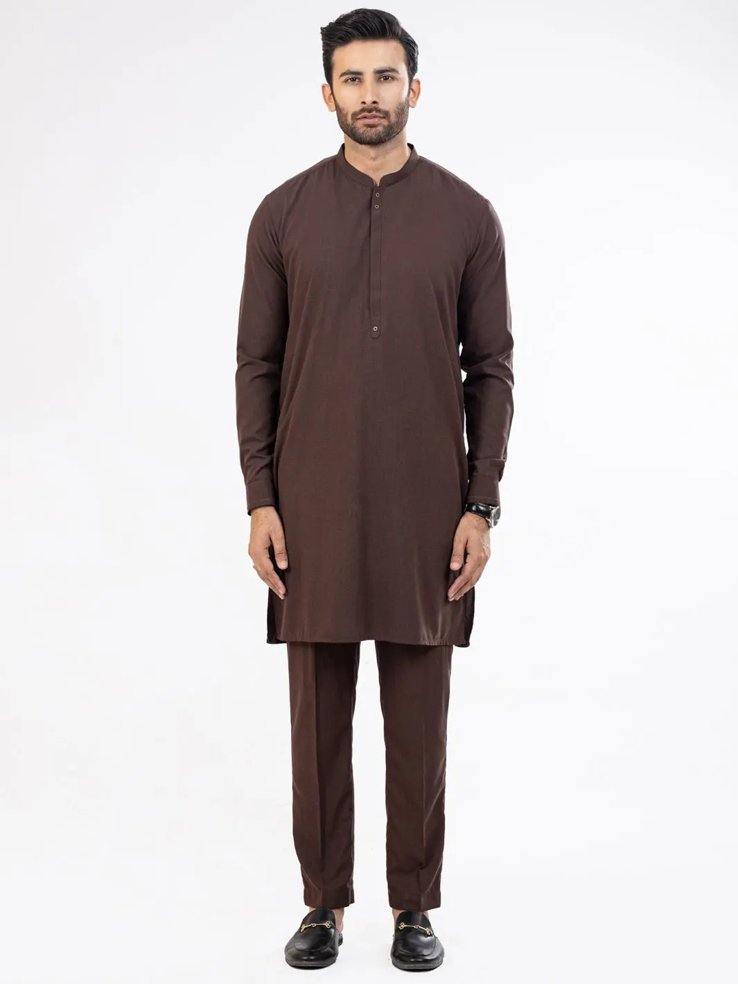 Brown Kurta Trousers - Al-Kt-2863 1