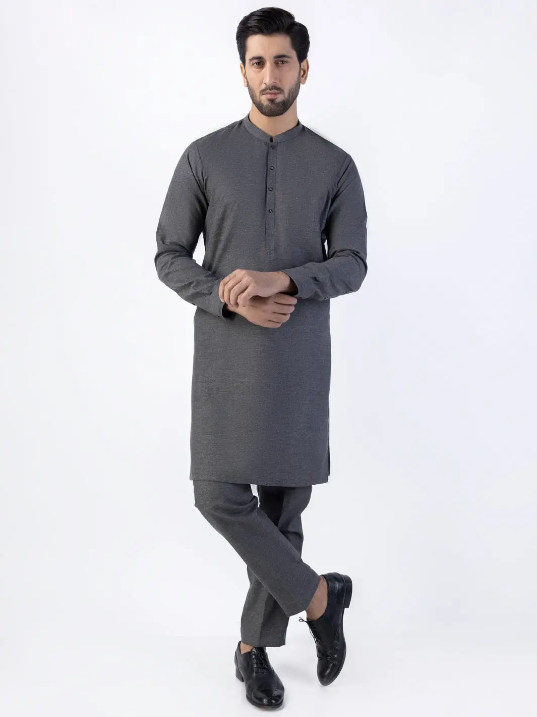Charocal Grey Kurta Trousers - Al-Kt-3024D 1