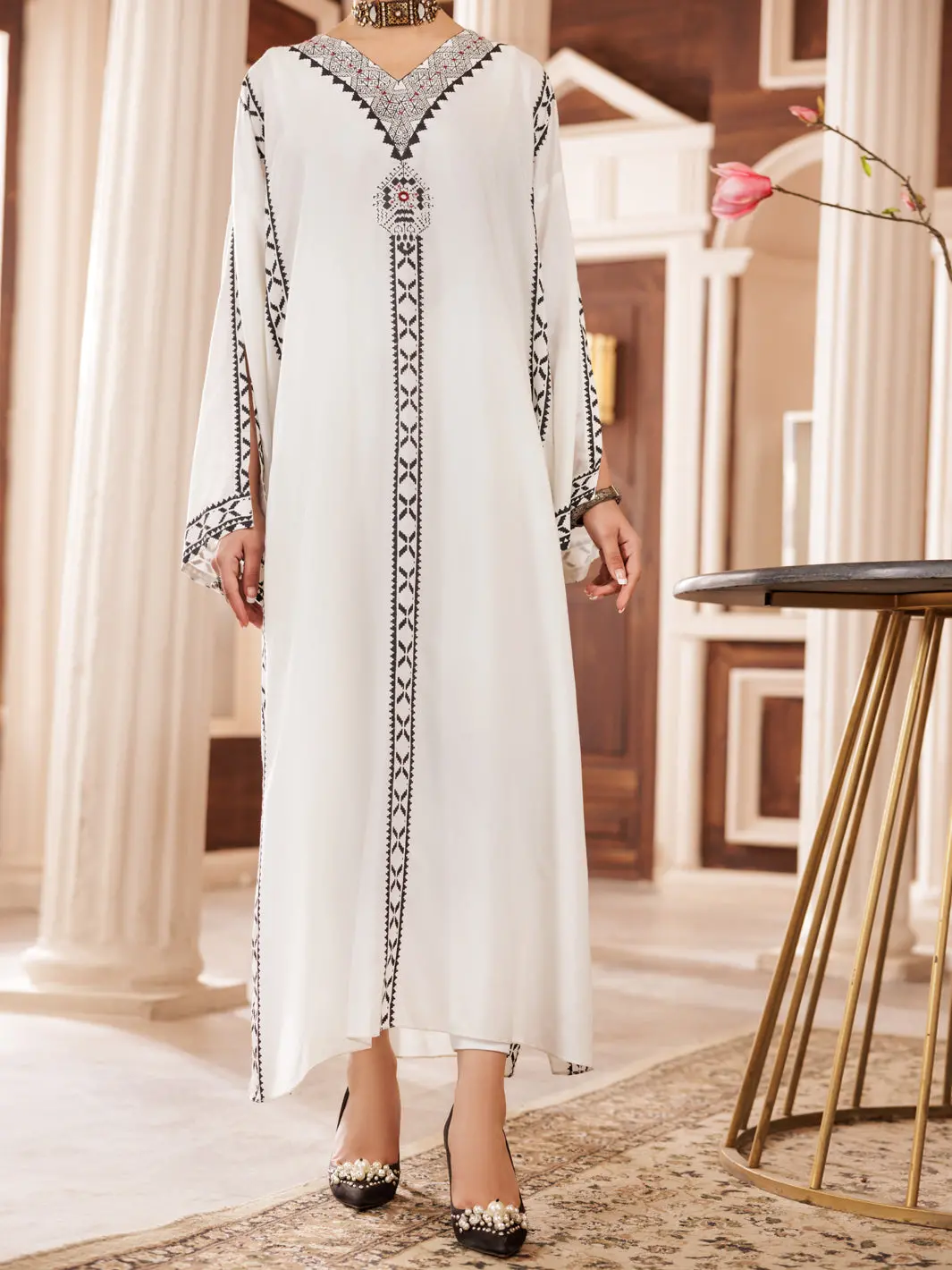 White Mapple Silk Tunic - Al-Lk-1003 1