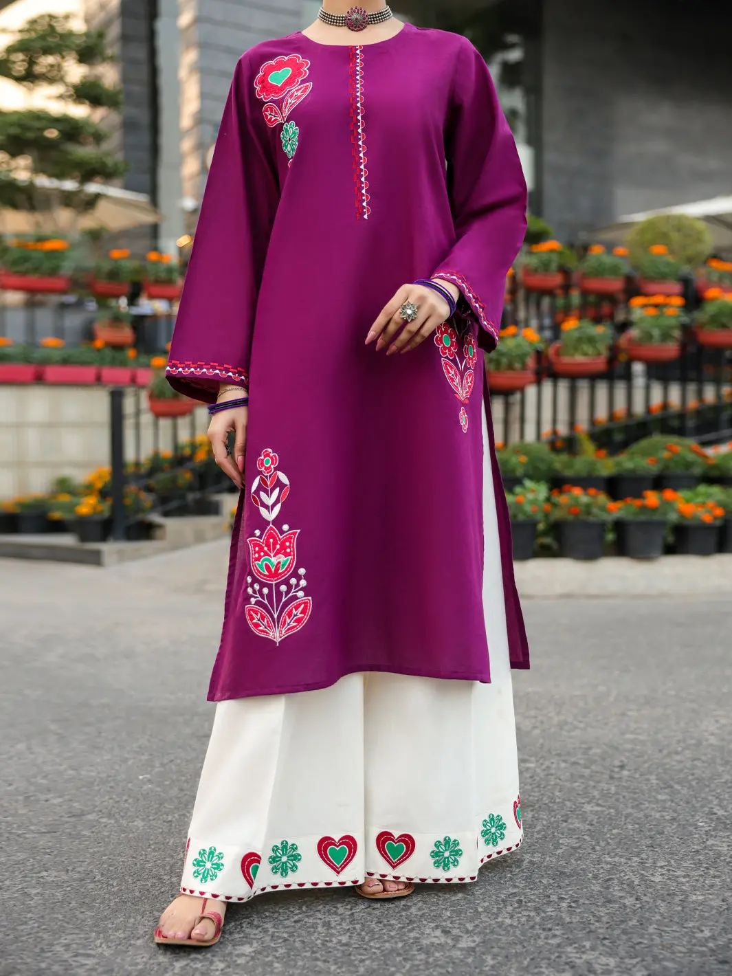 Purple Lawn Kurti - Al-Lk-1166 1