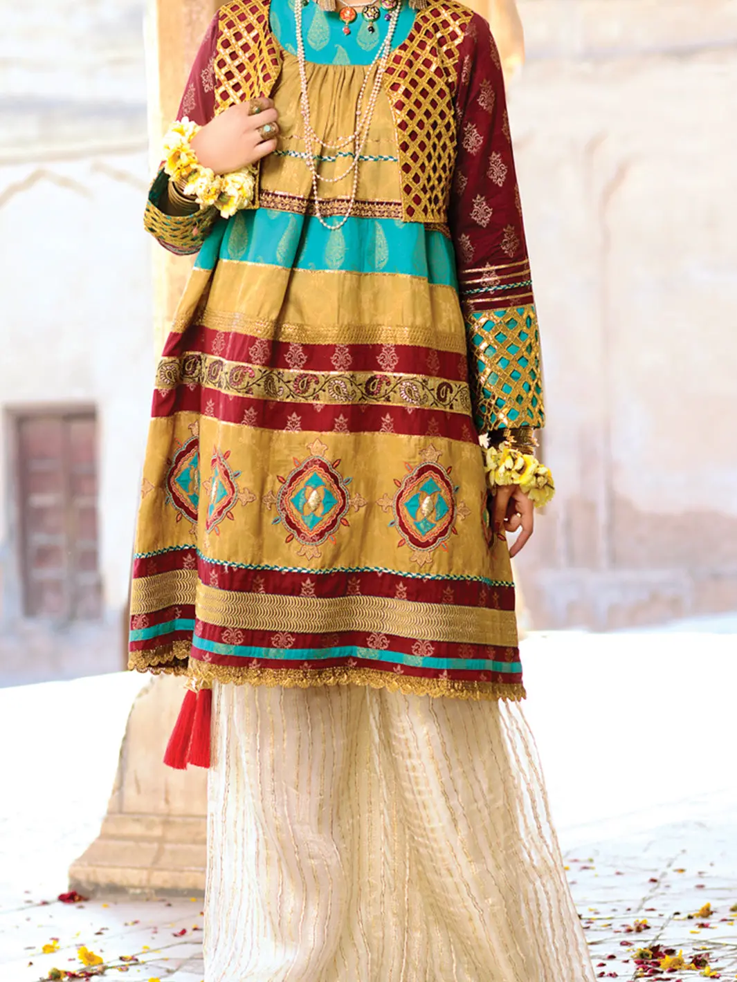 Brown Jacquard Tunic - Lk-608 1