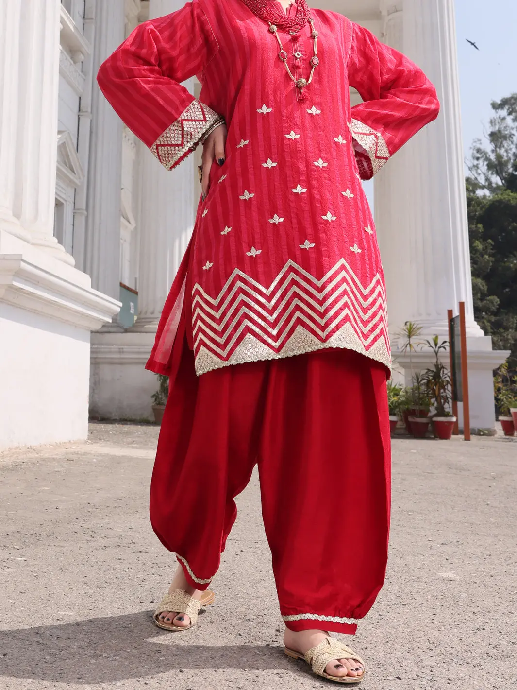 Pink Silk Tunic - Al-Lk-796 1