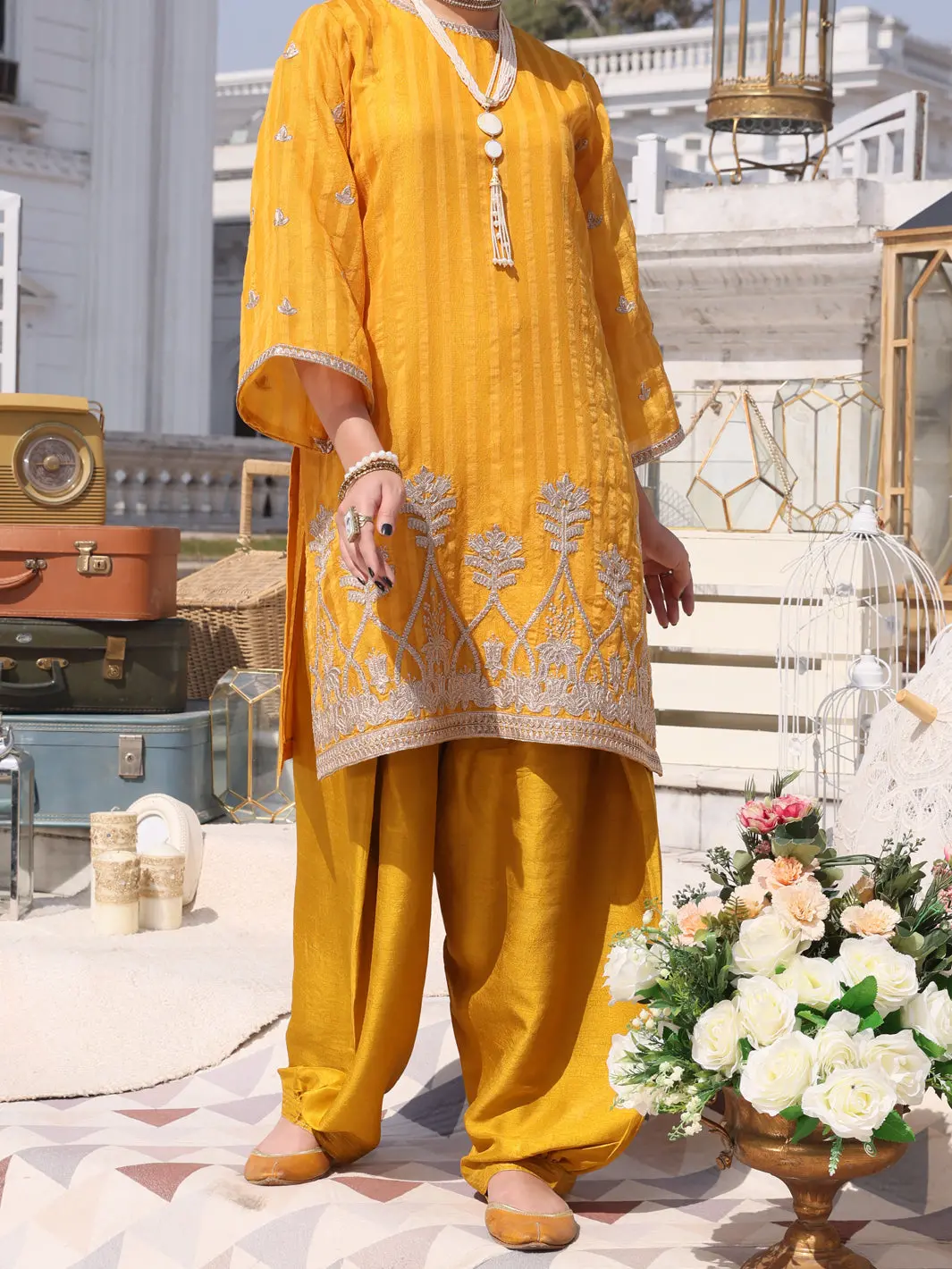 Yellow Silk Tunic - Al-Lk-797 1