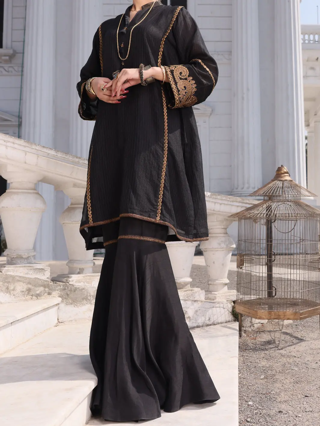 Black Silk Tunic - Al-Lk-800 1
