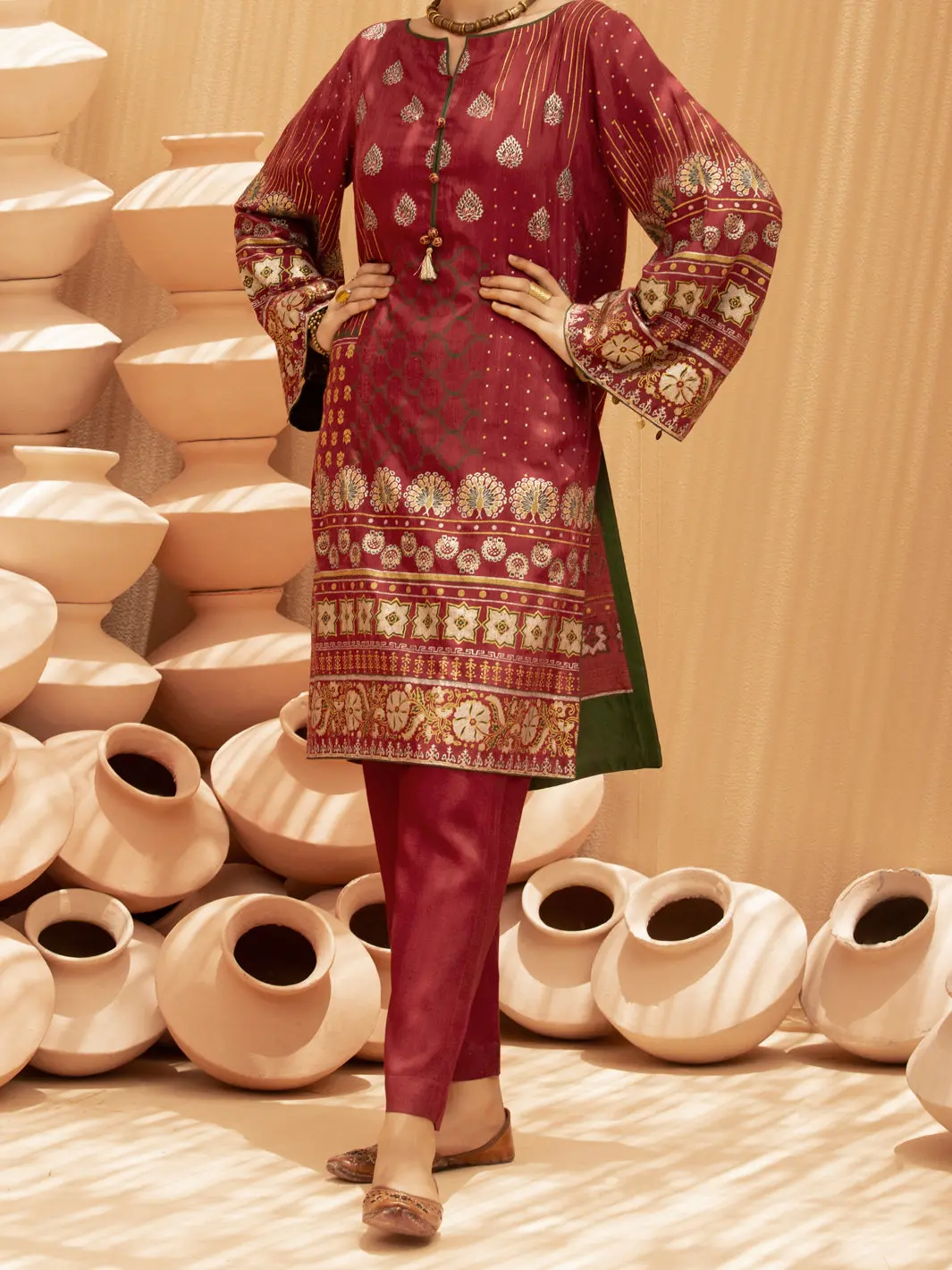 Maroon Viscose Tunic - Al-Lk-821 1