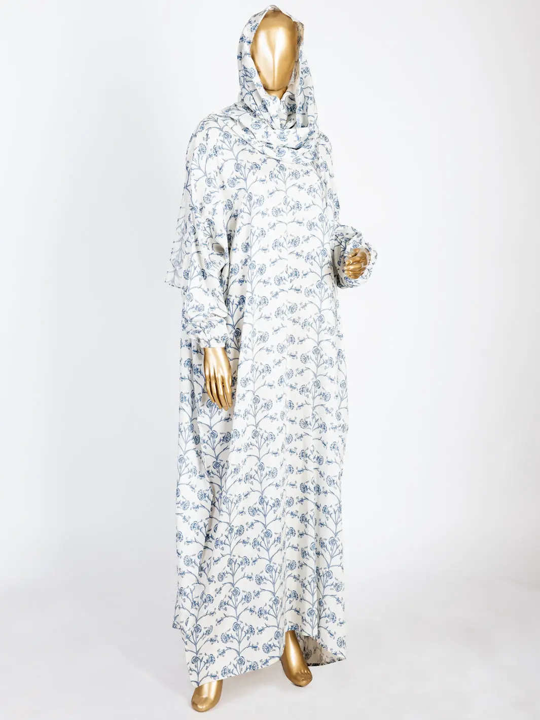 White Viscose Salah Robe - Al-Lk-824B 1