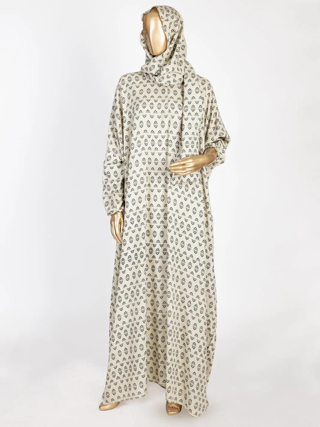 Beige Viscose Salah Robe - Al-Lk-824A 1