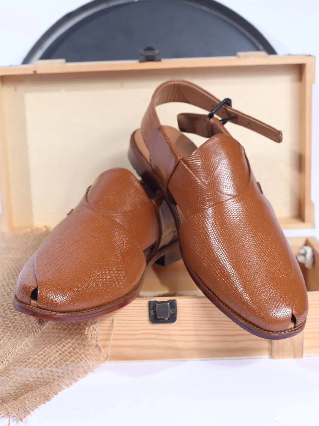 Mustard Leather Peshawari Chappal - Al-Mfw-Hc-149 1