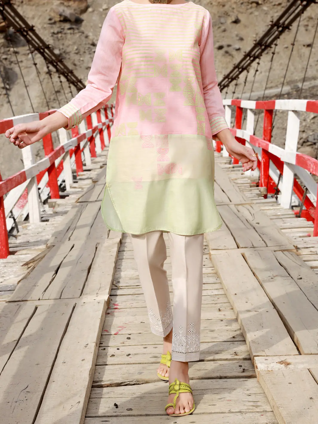 Pink Paper Cotton Tunic - Al-Lk-825 1