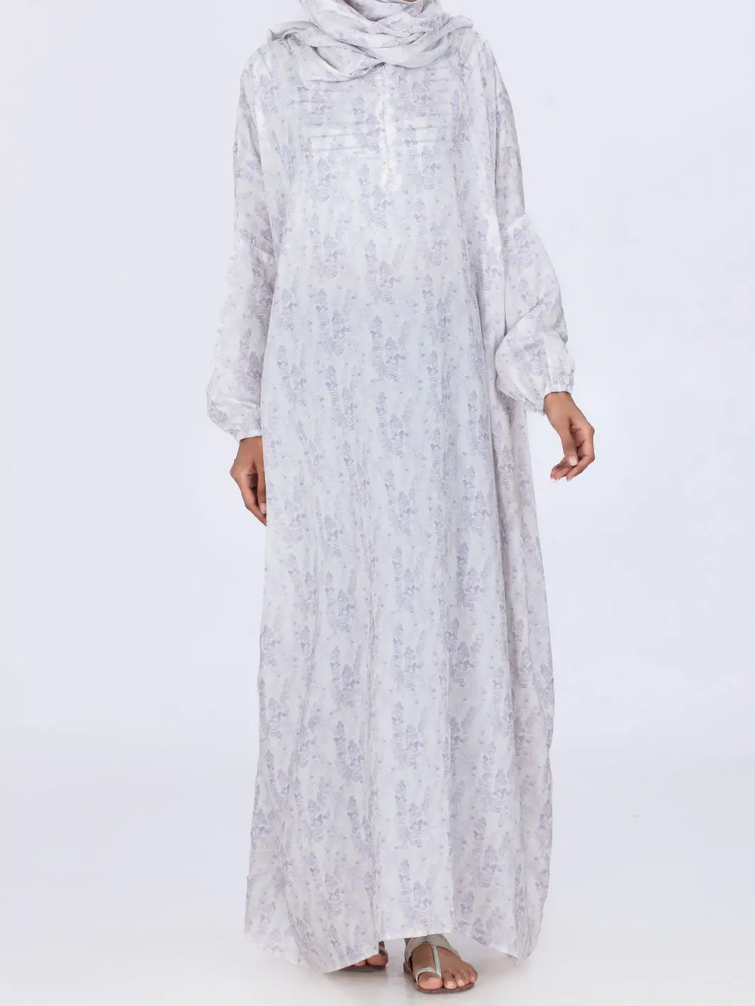 Light Purple Viscose Salah Robe - Al-Lk-858 1