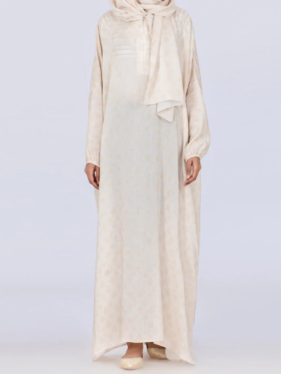 Khaki Viscose Salah Robe - Al-Lk-861 1