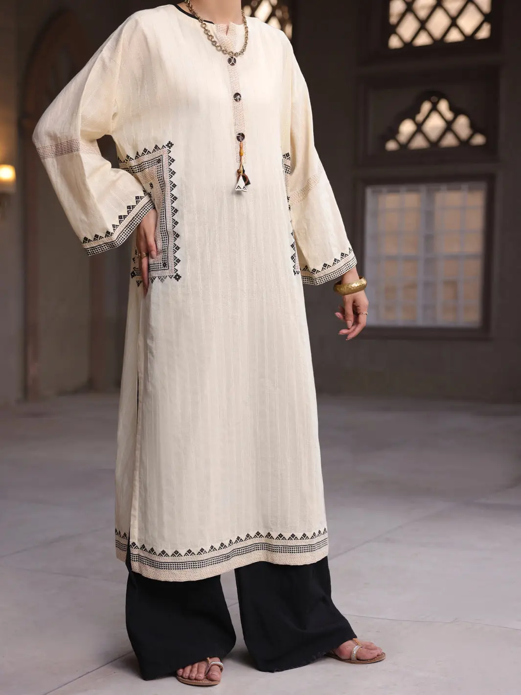 Off White Kurti - Al-Lk-910 1