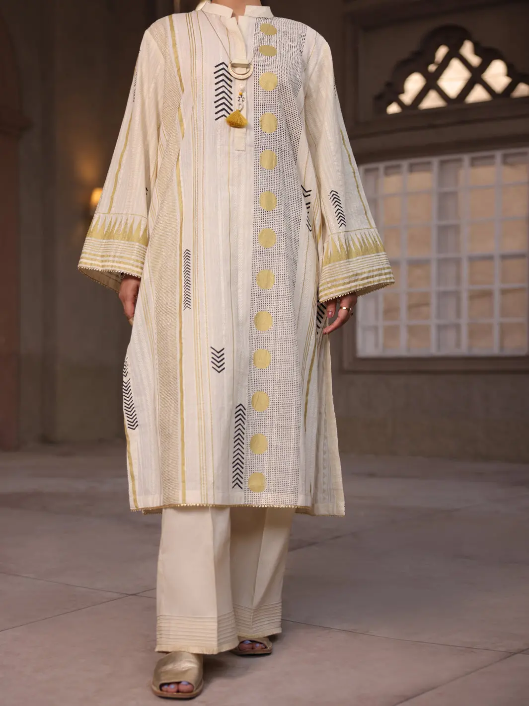 Off White Kurti - Al-Lk-915 1