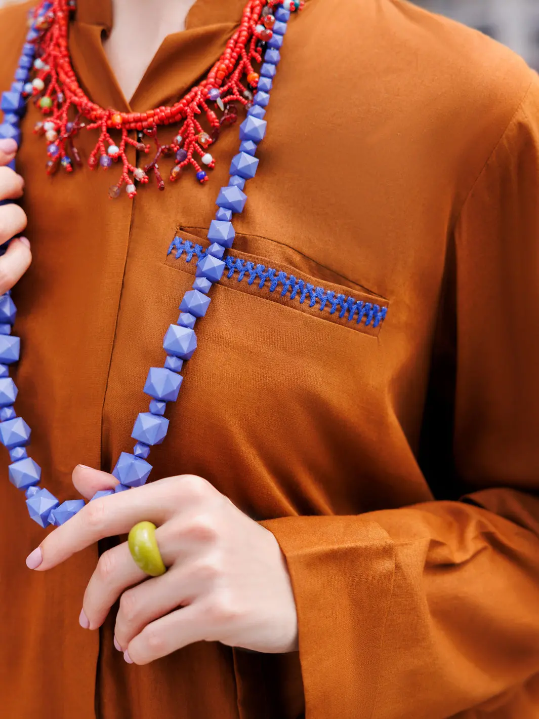 Brown Cotton Lawn Tunic - Al-Lk-956 3