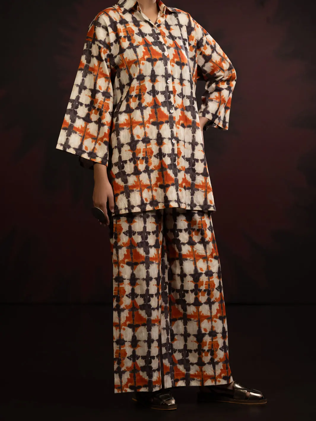 Beige Khaddar 2Pc Stitched - Al-2Ps-Lks-1090 1