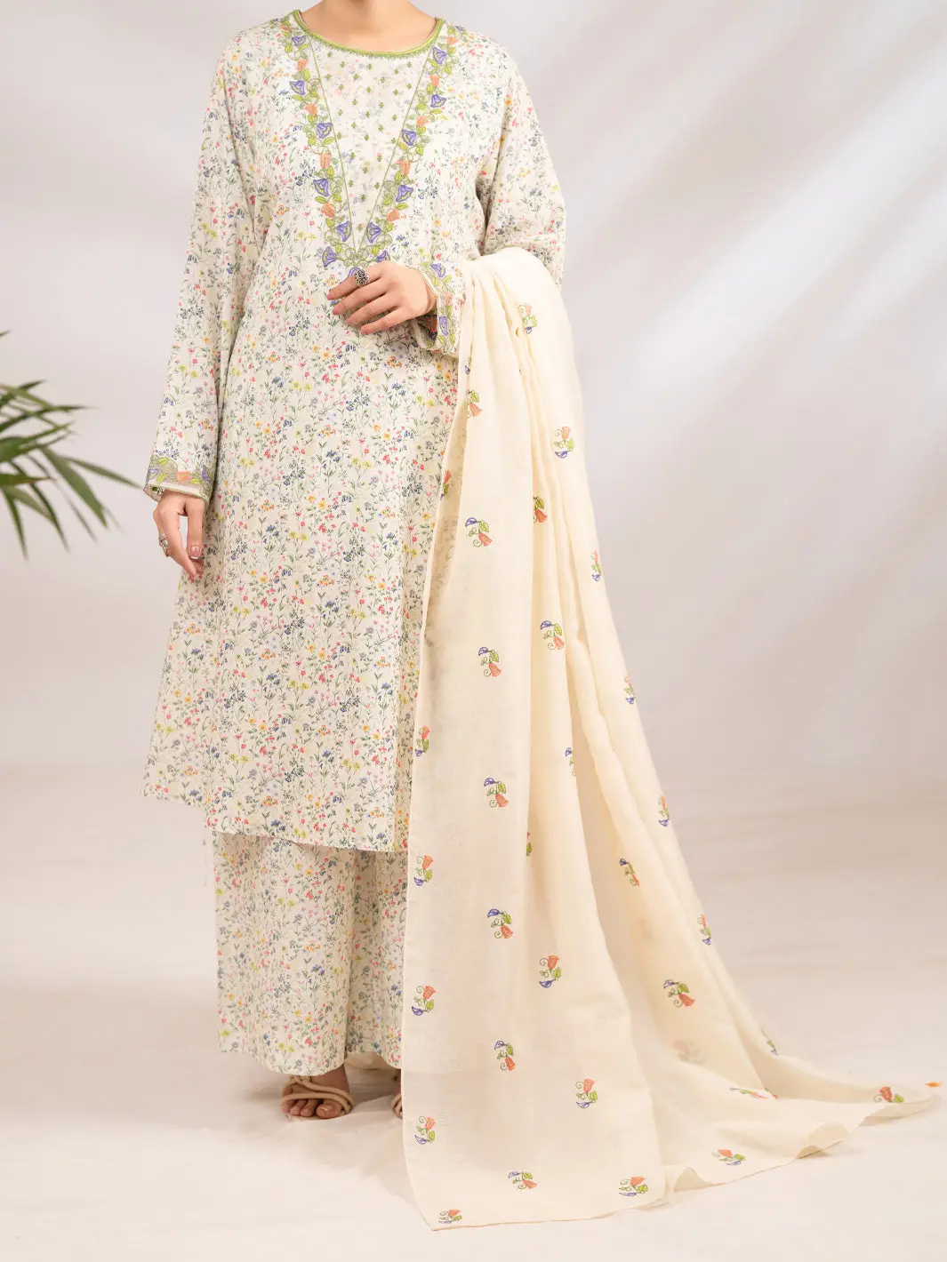 Lemon Silk Lawn 2Pc Stitched - Alp-Lks-2367 1