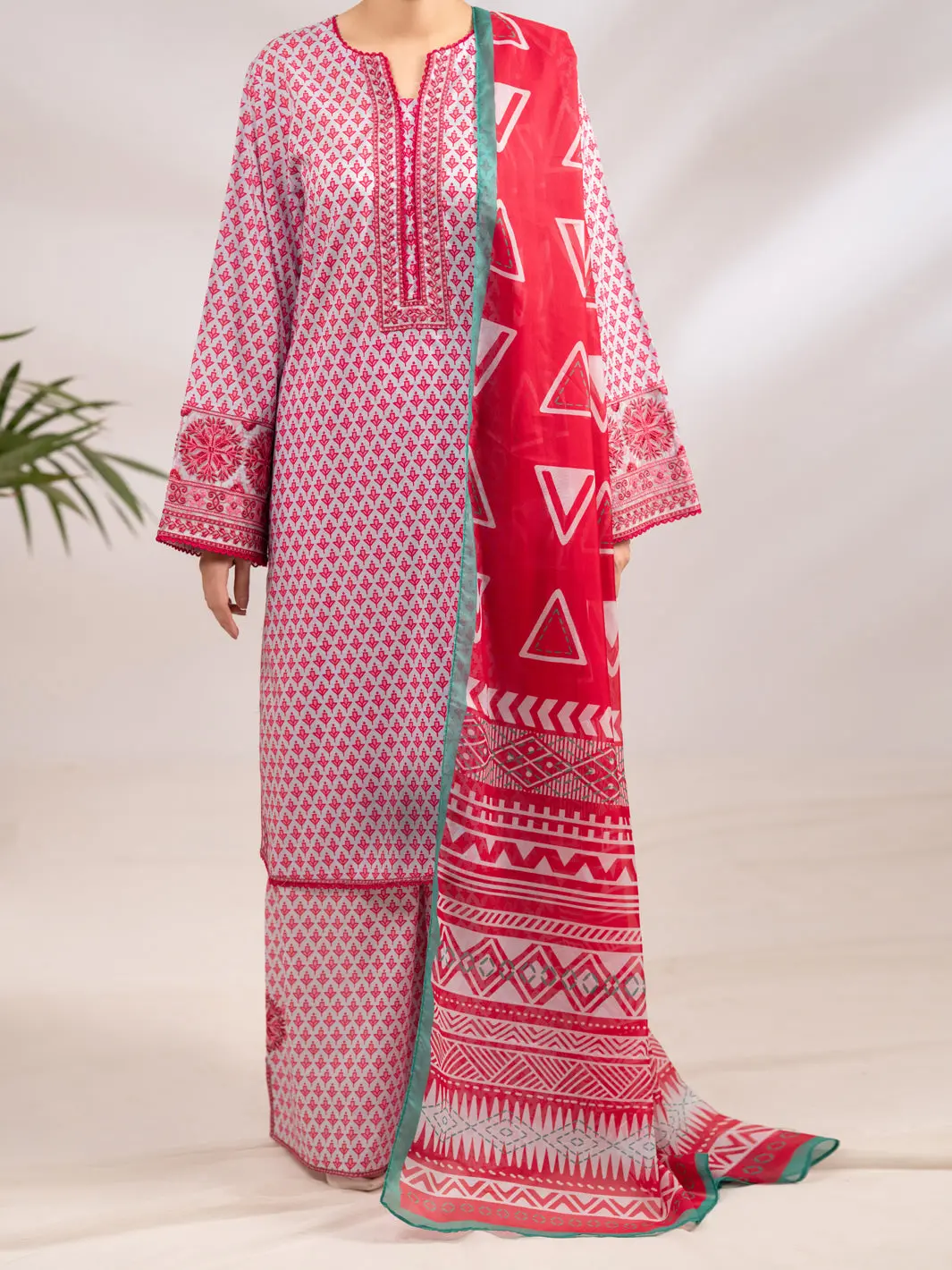 Pink Lawn 3Pc Unstitched - Alp-3Ps-2422 1