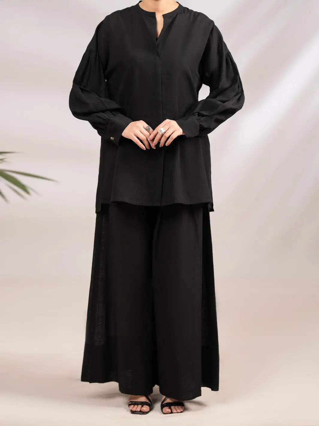 Black Crosshatch 2Pc Stitched - Al-2Ps-Lks-1126 1