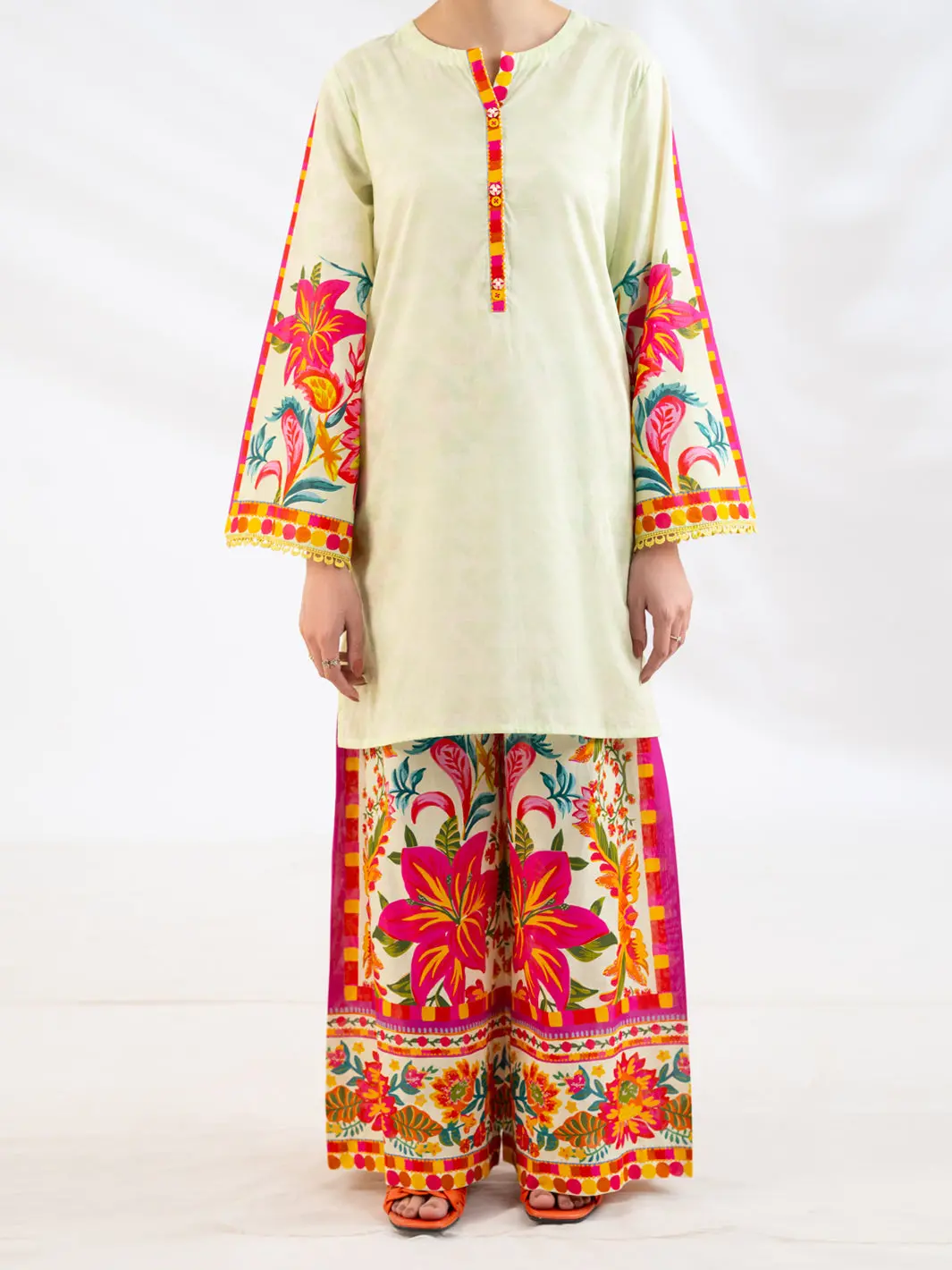 Beige Lawn 2Pc Stitched - Al-2Ps-Lks-1113 1