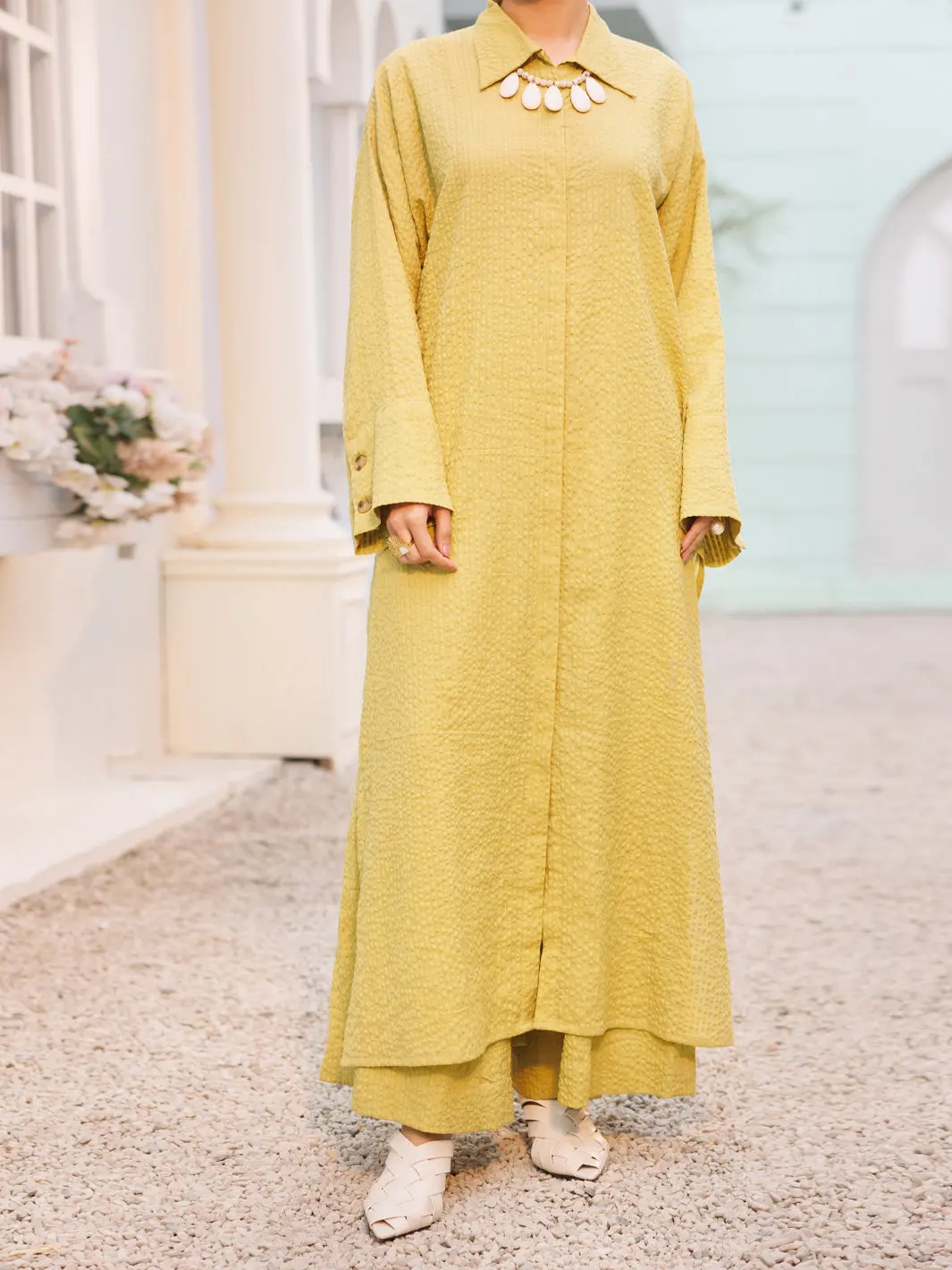 Green Seersucker 2Pc Stitched - Al-2Ps-Lks-1124 1