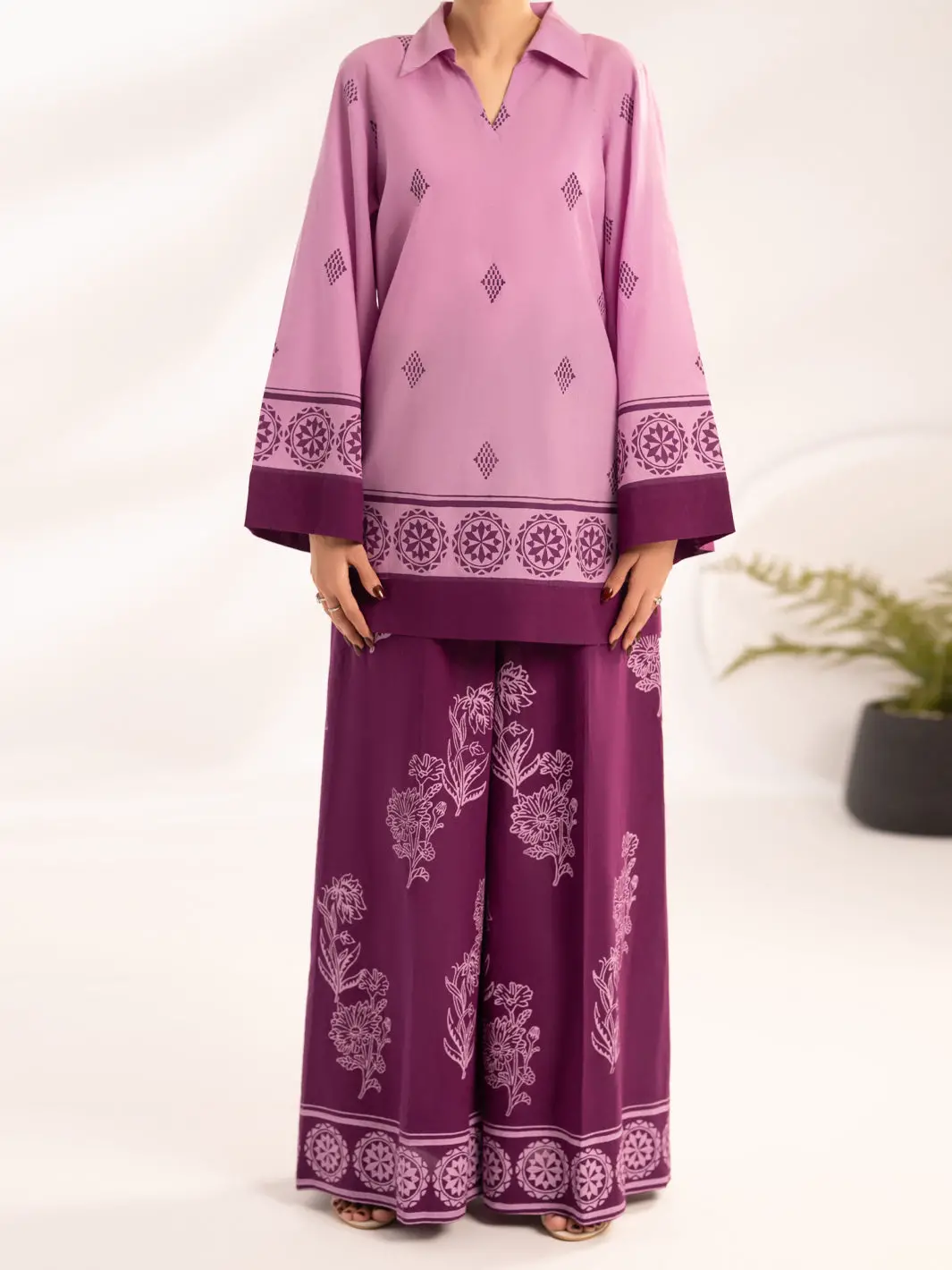 Purple Lawn Stitched 2Pc - Al-2Ps-Lks-1144 1