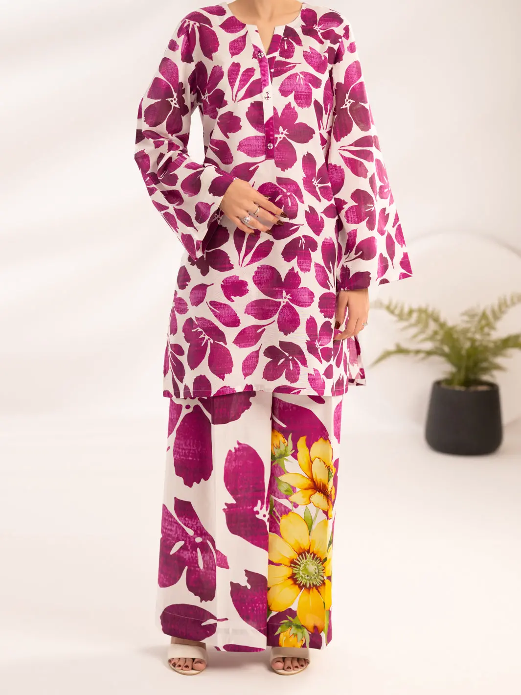 Purple Lawn 2Pc Stitched - Al-2Ps-Lks-1153 1