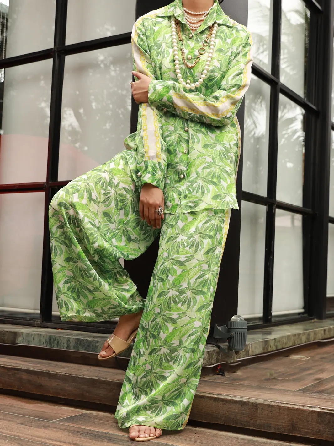 Green Satin 2Pc Stitched - Al-2Ps-Lks-847 1