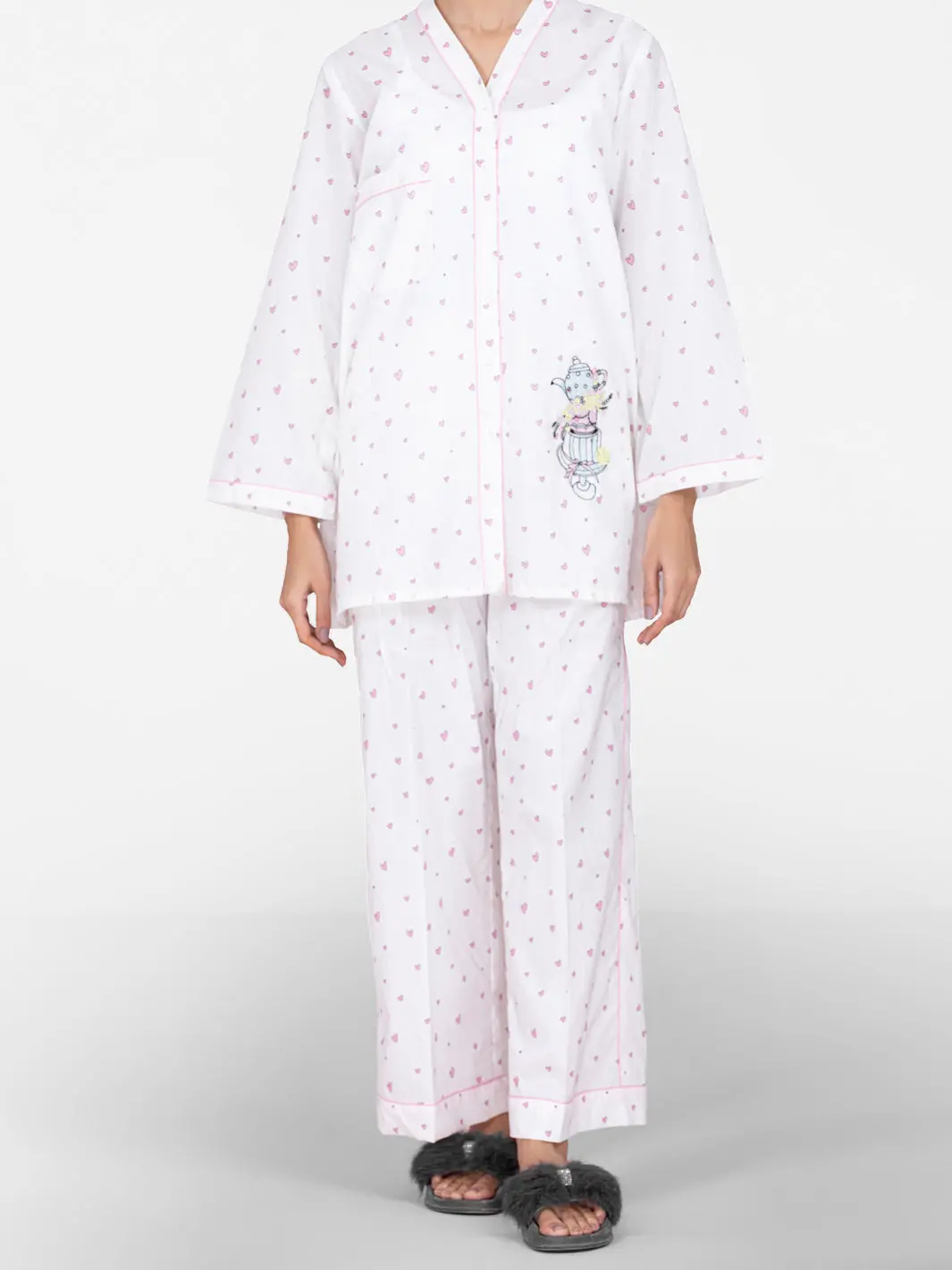 White 2Pc Stitched - Al-Lks-Nw-1014 1