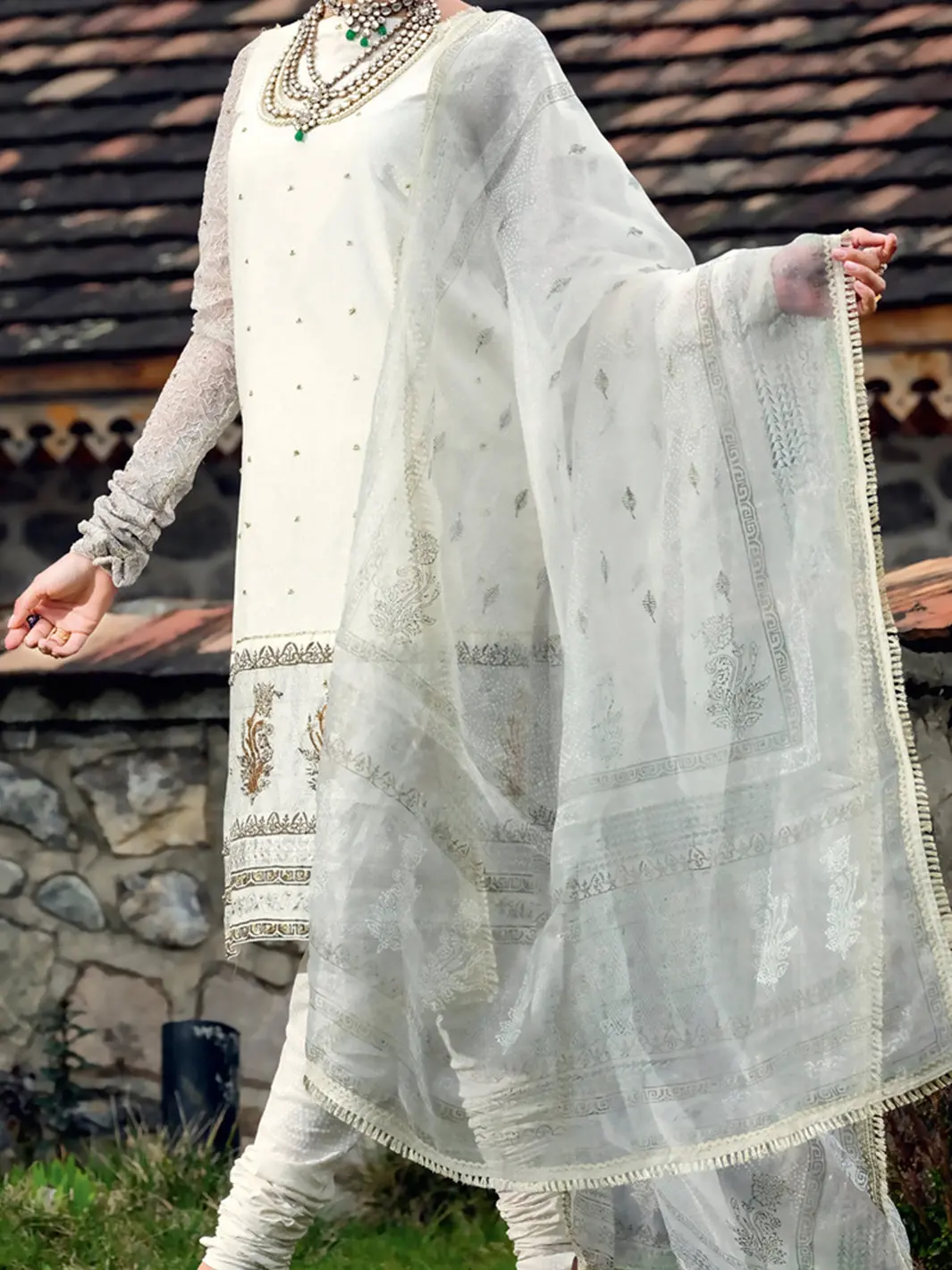 White Viscose 3 Piece Formal Suit - Ls-237 1