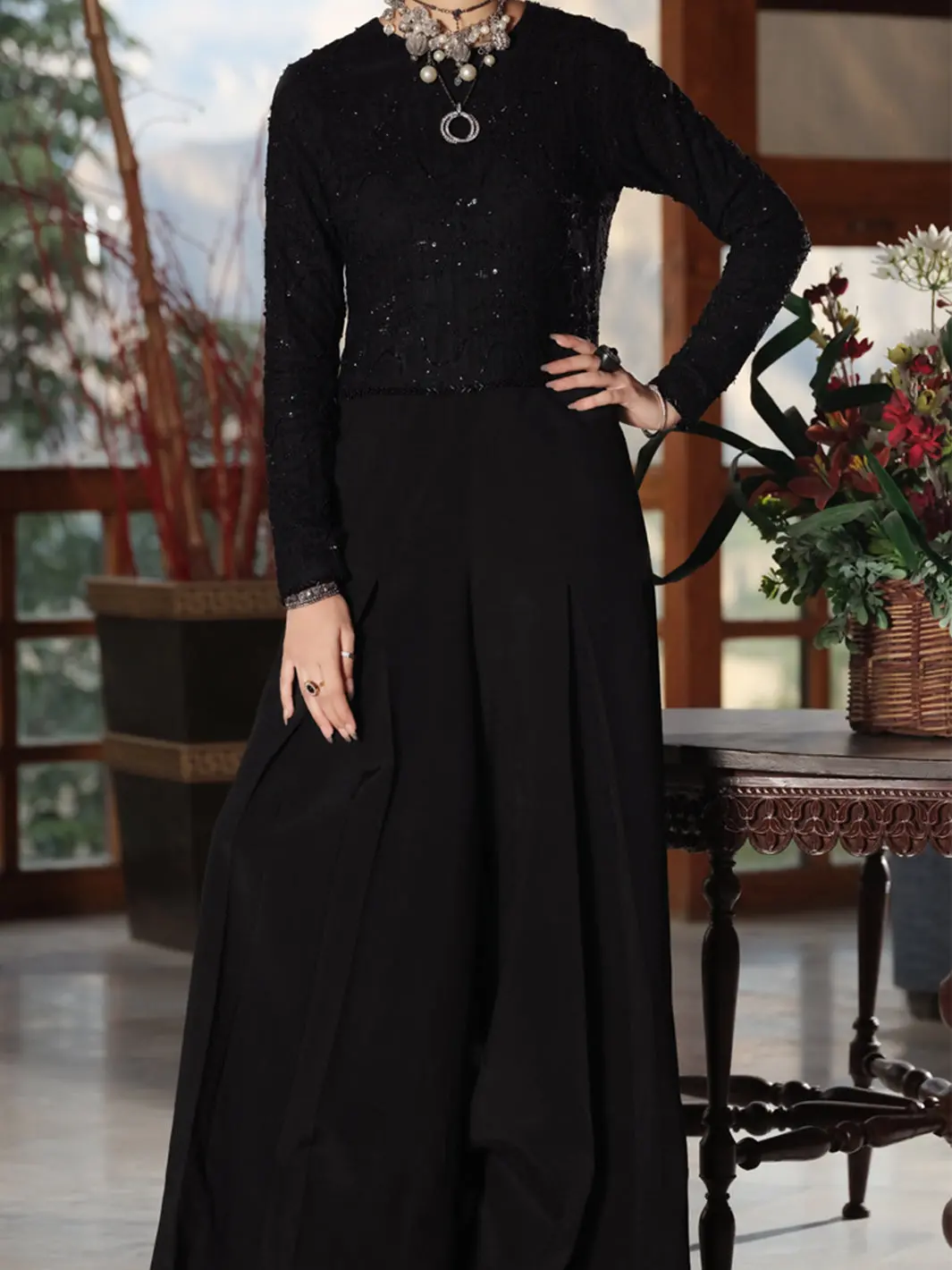 Black Formal Maxi - Al-1Ps-Ls-278 1