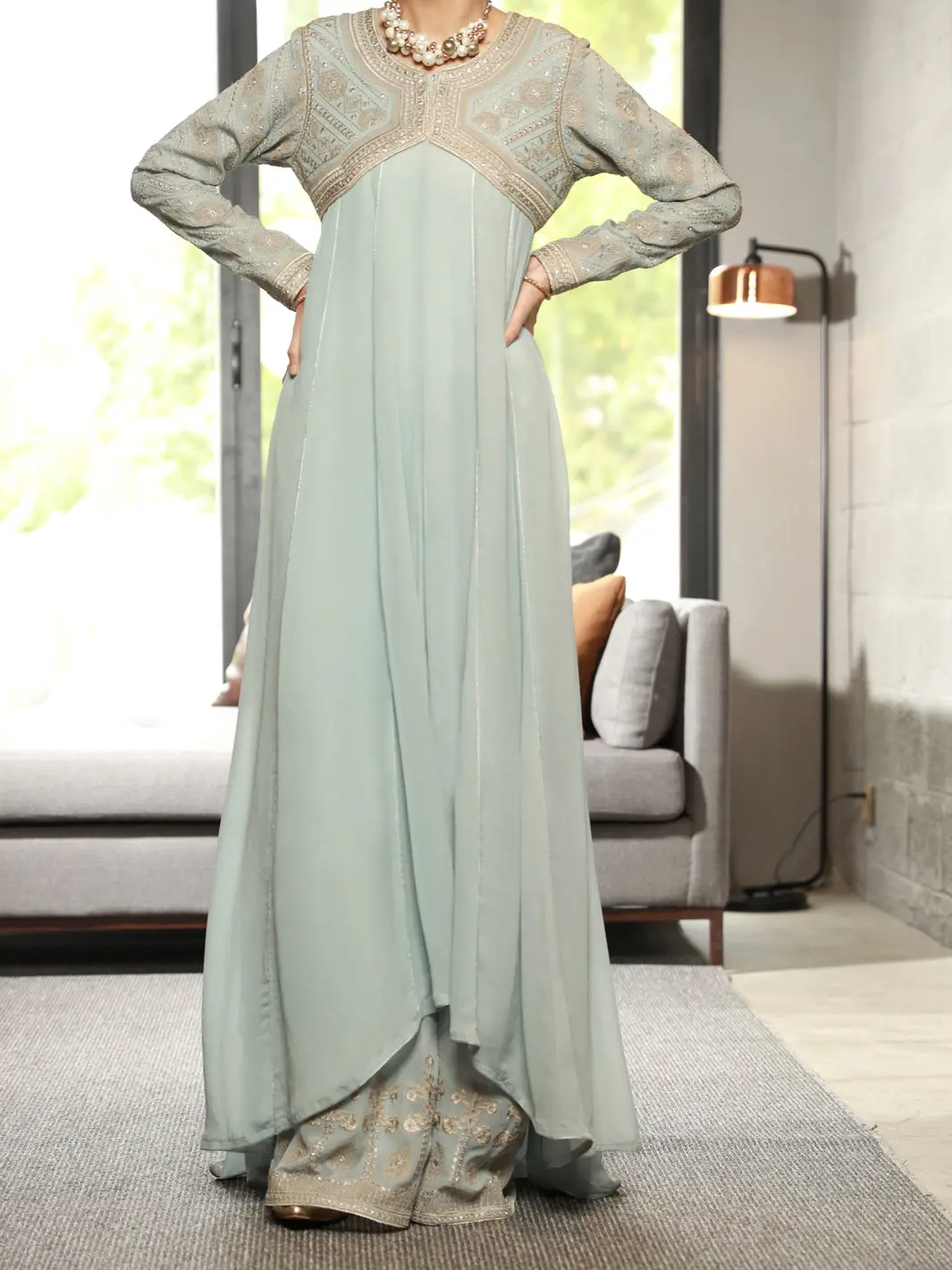 Grey 2Pc Formal Stitched - Al-2Ps-Ls-334 1