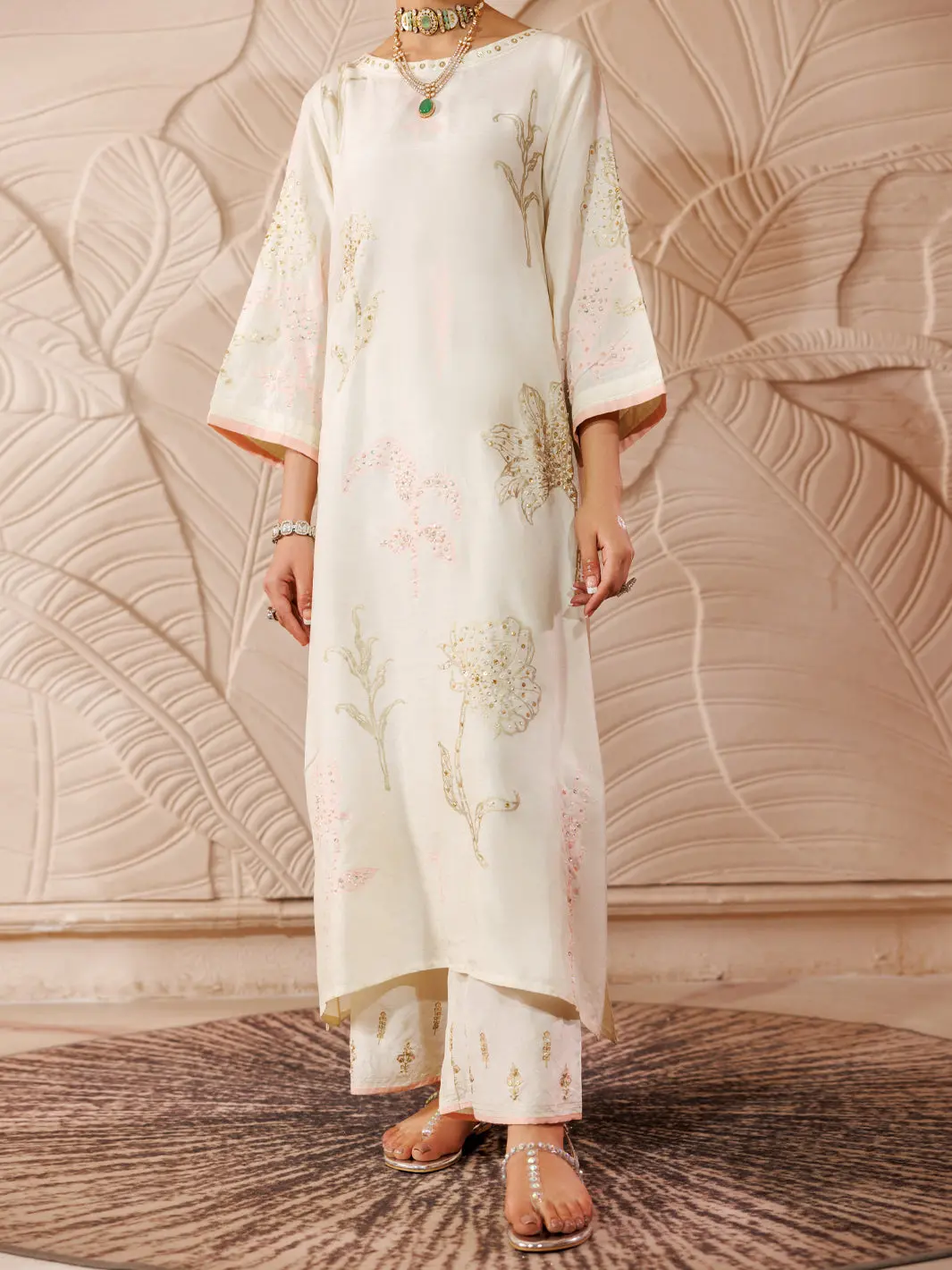 Off White Raw Silk 2Pc Formal Stitched - Al-Ls-Lks-480 1