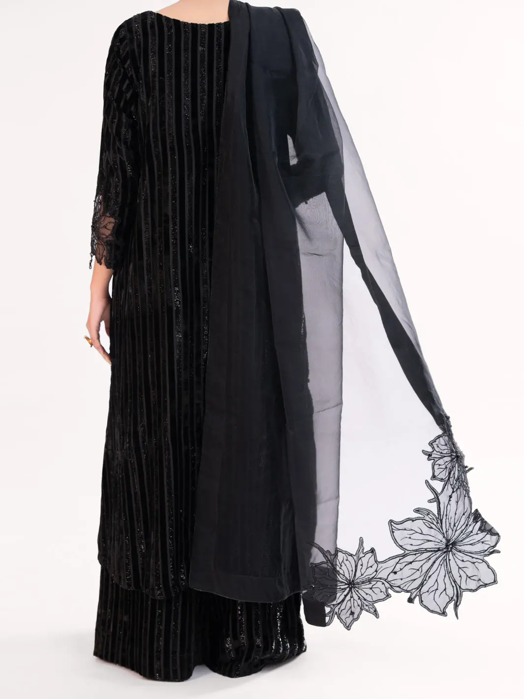 Black Velvet Formal 3Pc Stitched - Al-3Ps-Ls-562 5