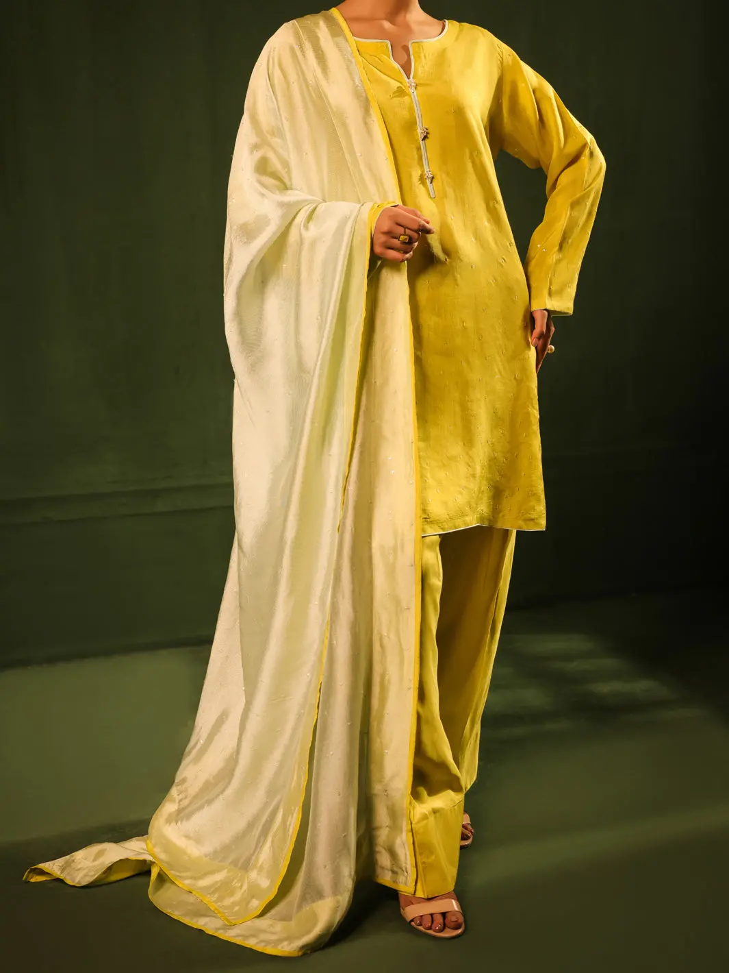 Yellow Raw Silk Formal 3Pc Stitched - Al-3Ps-Ss-Ls-575 1