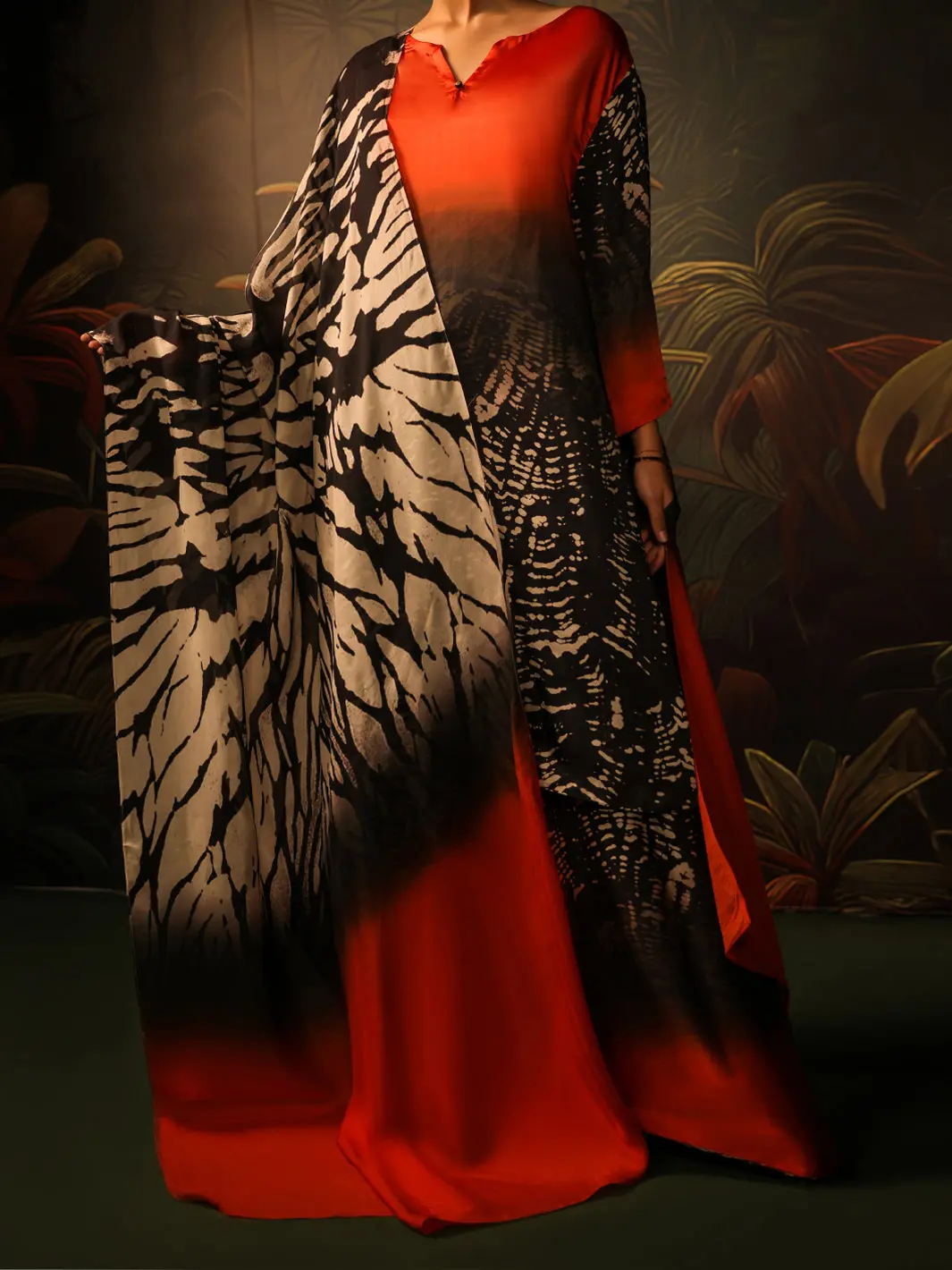 Black Silk Formal 3Pc Stitched - Al-3Ps-Ss-Ls-582 1