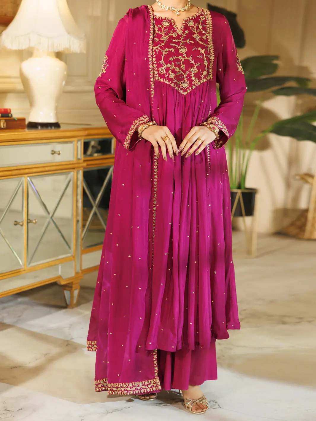 Purple Raw Silk Formal 3Pc Stitched - Al-3Ps-Ls-596 1