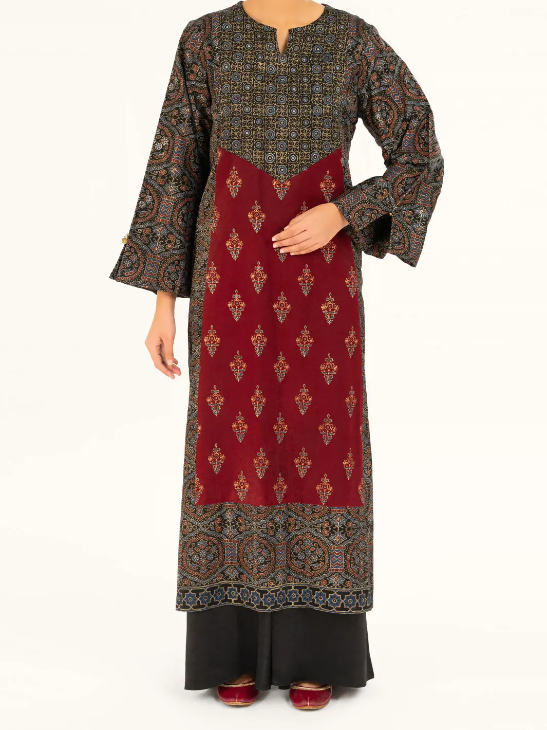 Black Velvet Formal 2Pc Stitched - Al-Ls-Lks-556 1