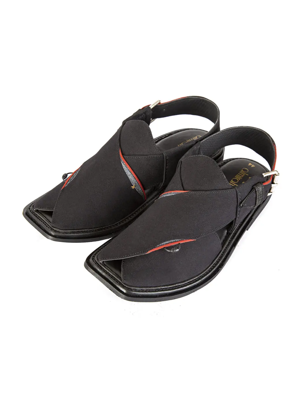 Black Peshawari Chappal - Al-Mfw-Fb-083 1