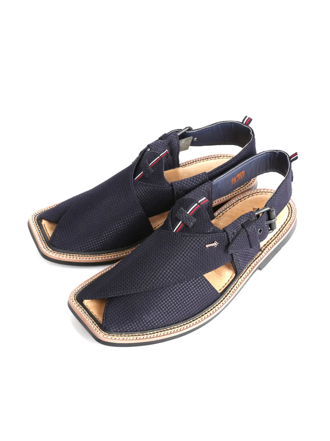 Blue Denim Peshawari Chappal - Al-Mfw-Fb-085 1