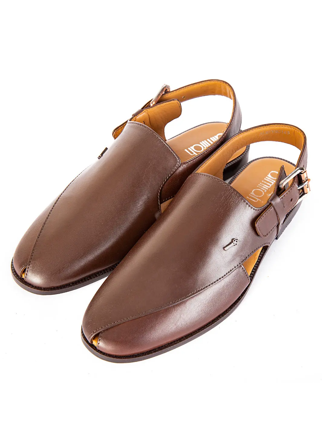 Dark Brown Leather Peshawari Chappal - Al-Mfw-Hc-145 1