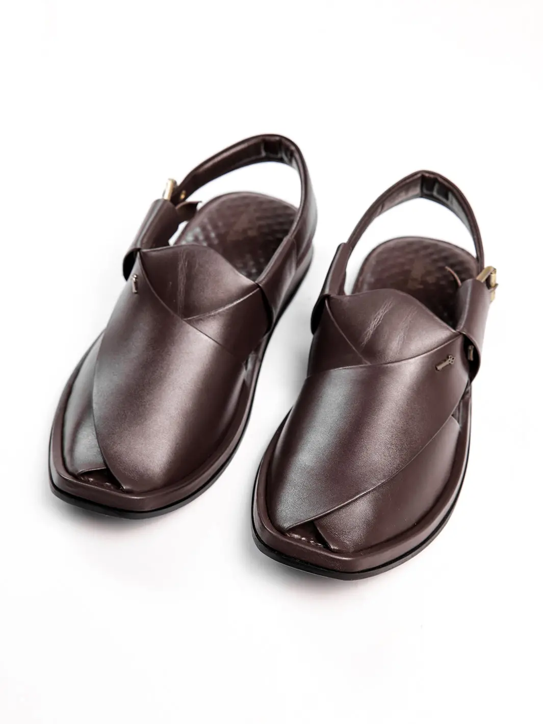 Brown Single Sole Peshawari Sandals - Al-Mfw-Hc-176 1