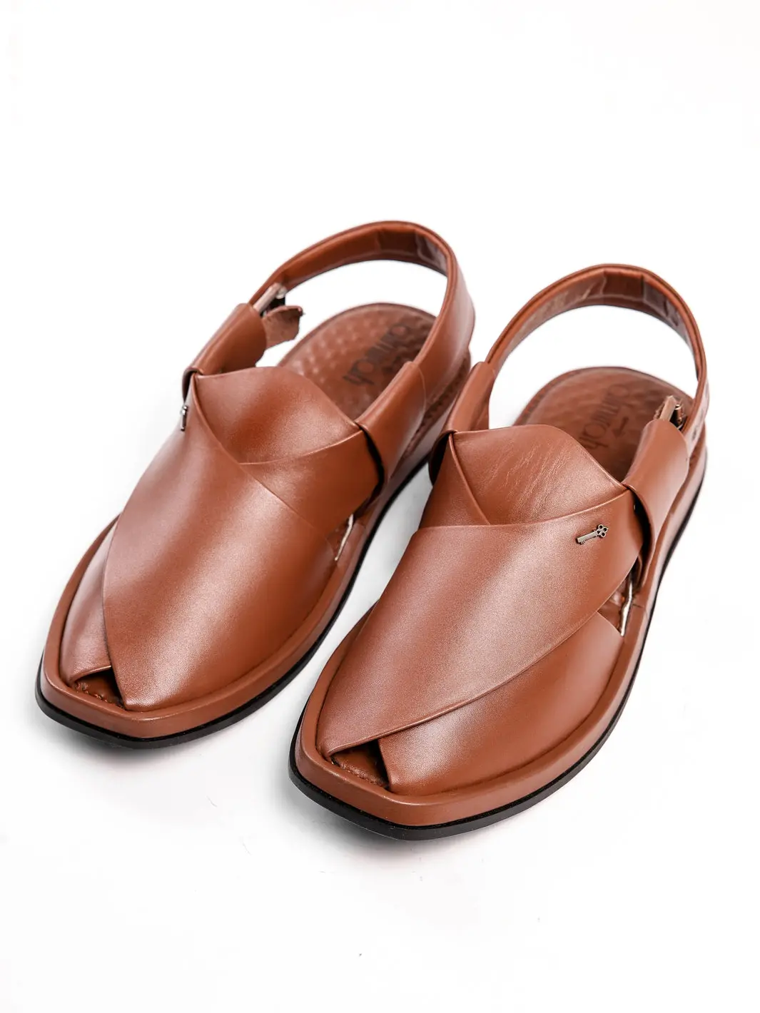 Tan Single Sole Peshawari Sandals - Al-Mfw-Hc-177 1