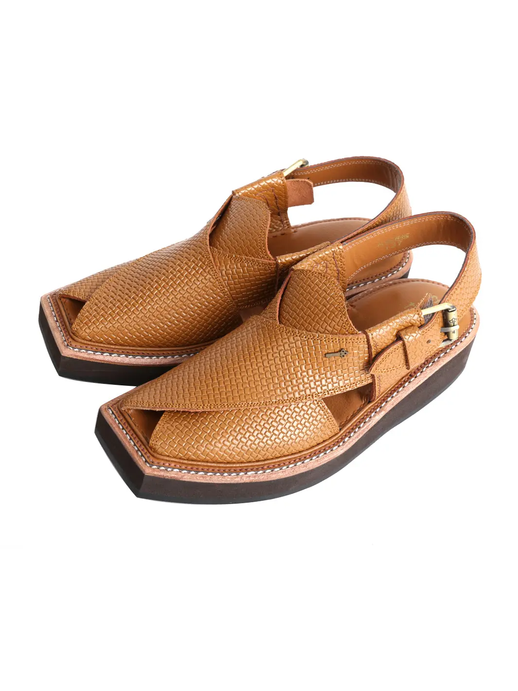 Brown Leather Kaptaan Chappal - Al-Mfw-Hck-137 1