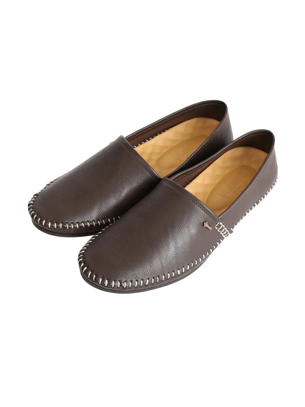 Coffee Leather Slip-On - Al-Msho-012-20 1