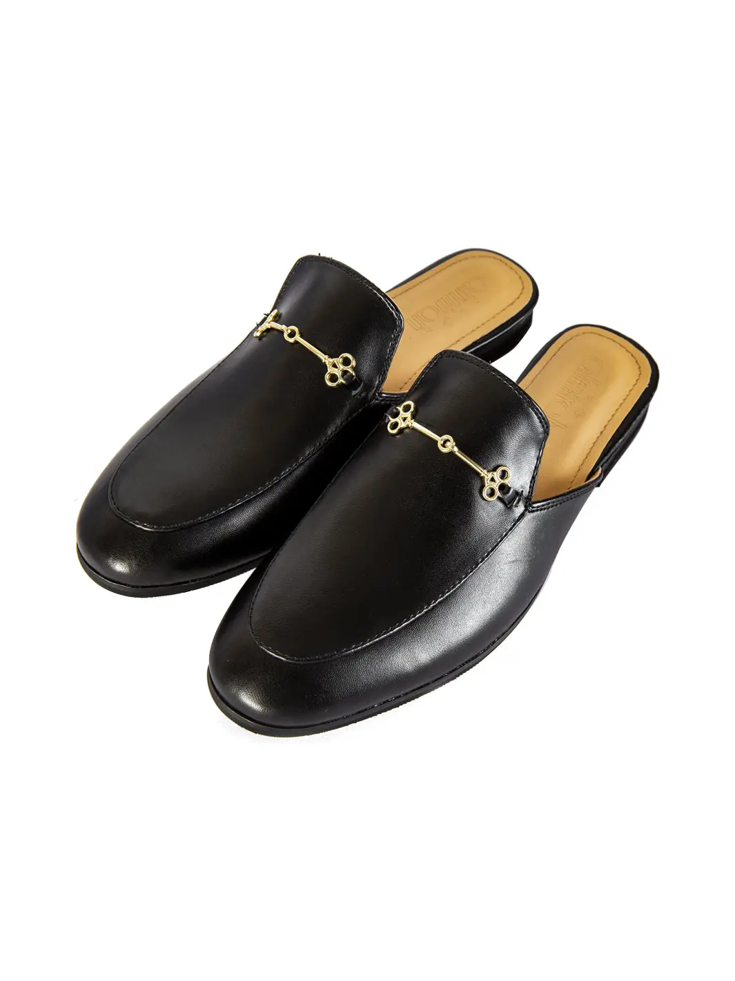 Black Leather Slip-On - Al-Msho-015-20 1