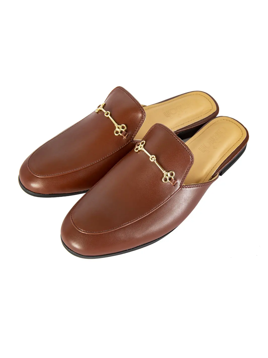 Coffee Leather Slip-On - Al-Msho-016-20 1
