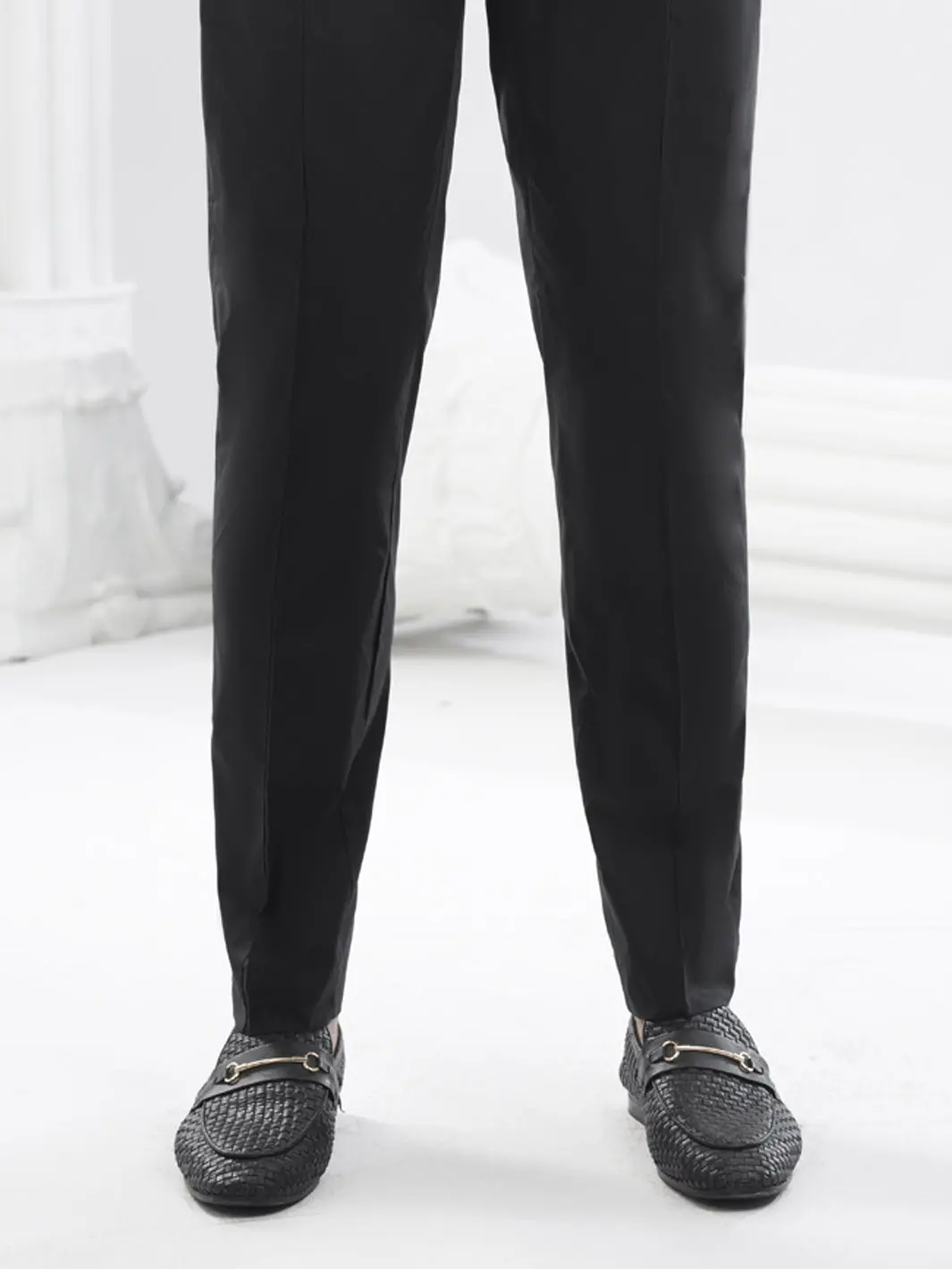 Black Cotton Trousers - Al-Mtr-008B-R24 1