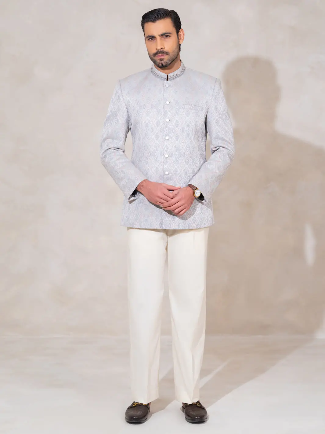 Grey Semi-Formal Prince Coat - Al-Pcs-080 1