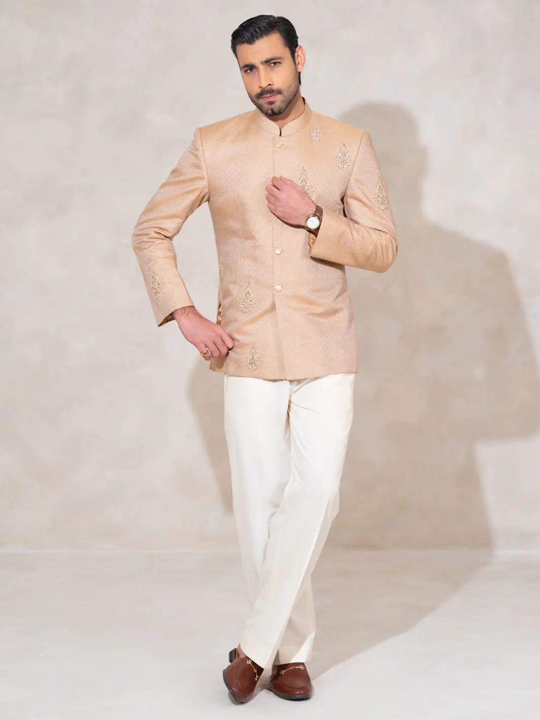 Beige Formal Prince Coat - Al-Pcs-083 1